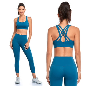 New Arrival Sexy Sports Bra Women Workout Tight Yoga Vest Fitness Push Up Underwear Gym Clothe No Steel Ring Removable Chest Pad