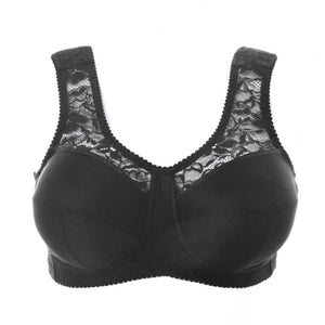 Women&#39;s Push Up Sexy Bra Lace Perspective Elastic Gathering Underwear Female Plus Size Ultra Thin Bralette Large Size Lingerie