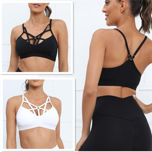 2022 Shockproof  Heyhole Women Braletee Shockproof Sports Bra Push Up Women Quick Dry Yoga Bra Sportwear