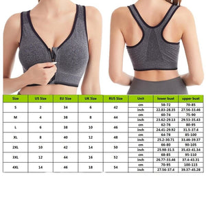 Front Zipper Sports Top Running Fitness Women&#39;s Bra Underwear Seamless Shockproof Brassiere Tops Breathable Sportswear Bralette