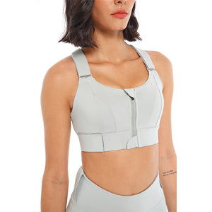 New Adjustable Sports Bra Gym Fitness Underwear Shockproof Zipper Yoga Bra Workout Sportswear Running Vest Crop Tops Ropa Mujer