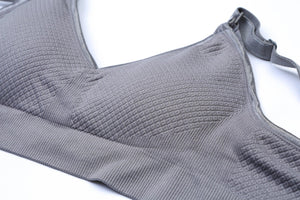 Grid Maternity Nursing Breastfeeding Seamless Bra - Onnty