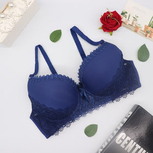 Plusgalpret Plus Size Women Big Cup Bra 38D 40D 42D 44D 46D 48D Lact Trim Embroidered Bras Three Hook and Eyes Femme Lingerie