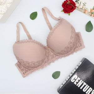 Plusgalpret Plus Size Women Big Cup Bra 38D 40D 42D 44D 46D 48D Lact Trim Embroidered Bras Three Hook and Eyes Femme Lingerie