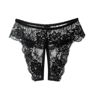 XL - 4XL Plus Size Open Crotch Panties For Sex Lace Transparent Underwear Women Sexy Lingerie Stretching Thongs Culotte Femme