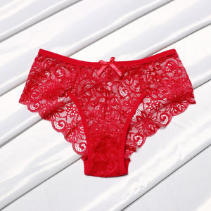 Fashion Sexy Panties Comfortable Briefs Exquisite Crotchless Shorts Solid Lingerie Sexy Hollow Out Underwear Women