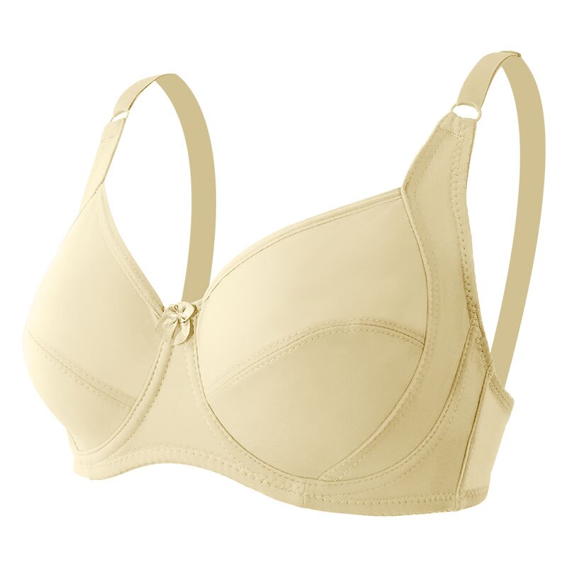 DAWELL 34B 36B 38B B Cup Middle aged Women Aunty Bra Non Padded Cotton Full  Cup without underwire Thin Cup Bra 无钢圈内衣
