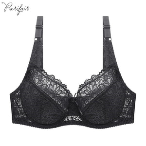 PairFairy Womens Large Cup D E F Unlined Bra Full Cup Lace Bras Plus Size 75-100 Floral Soutien Gorge Underwired Bralette