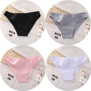 4PCS/Set Women&#39;s cotton briefs Sexy Low Waist Female Underpants Elasticity Comfortable Underwear Women&#39;s panties Lingerie M-XXL