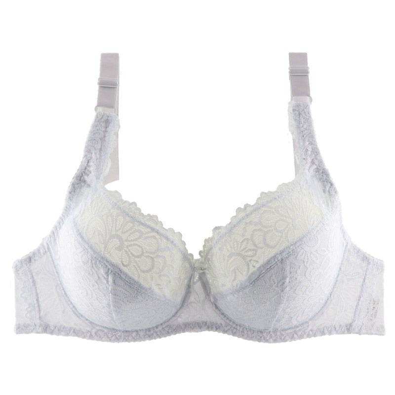 Buy Women's Lace Front Close Unlined Plus Size Support Embroidered  Underwired Bra Beige03 Cup Size dd Bands Size 38 at