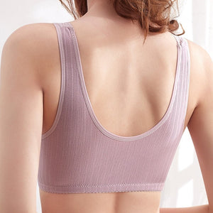 Comfortable Cotton Pregnant Women Underwear Maternity Nursing Bra Breastfeeding Bra Front-Close Bralette Intimate Clothes Plus