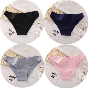 4PCS/Set Women&#39;s cotton briefs Sexy Low Waist Female Underpants Elasticity Comfortable Underwear Women&#39;s panties Lingerie M-XXL