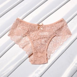 Fashion Sexy Panties Comfortable Briefs Exquisite Crotchless Shorts Solid Lingerie Sexy Hollow Out Underwear Women