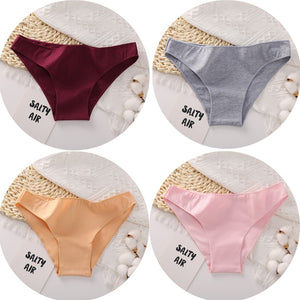 4PCS/Set Women&#39;s cotton briefs Sexy Low Waist Female Underpants Elasticity Comfortable Underwear Women&#39;s panties Lingerie M-XXL