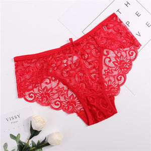 3pcs/Pack! Sexy Women Lace Panties Underwear Lace  Briefs S M L XL Transparent  Floral Bow Soft Lingerie
