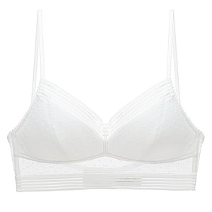 Sexy Backless Bra Lace Deep U Low Back Bralette Thin Cup Brassiere Halter Soft Seamless Elastic Underwear Tank Tops Encaje Mujer