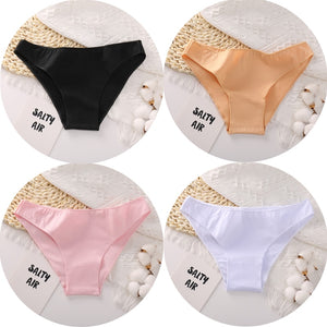 4PCS/Set Women&#39;s cotton briefs Sexy Low Waist Female Underpants Elasticity Comfortable Underwear Women&#39;s panties Lingerie M-XXL