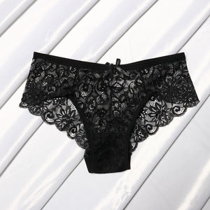 Fashion Sexy Panties Comfortable Briefs Exquisite Crotchless Shorts Solid Lingerie Sexy Hollow Out Underwear Women