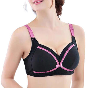 Women Soft Cotton Nursing Bra Underwear Maternity Feeding Front Backless Push Up Breathable Bra