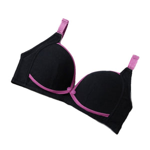 Women Soft Cotton Nursing Bra Underwear Maternity Feeding Front Backless Push Up Breathable Bra