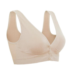 Button Maternity Nursing Breastfeeding Seamless Bra - Onnty